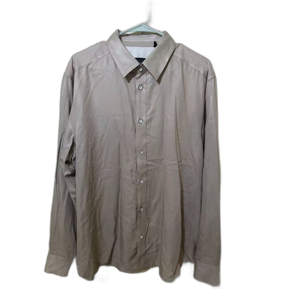 rag & bone New York Men’s XL Gray 100% Modal Long Sleeve Button-Up Shirt New
